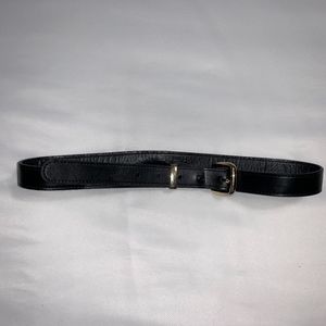 Small faux black leather belt